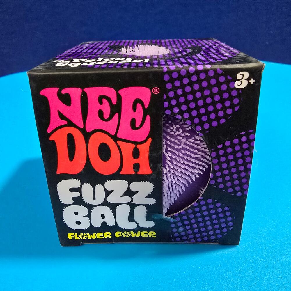 Copied - New NeeDoh Purple Fuzz Ball Flower Power Squishy Velvet